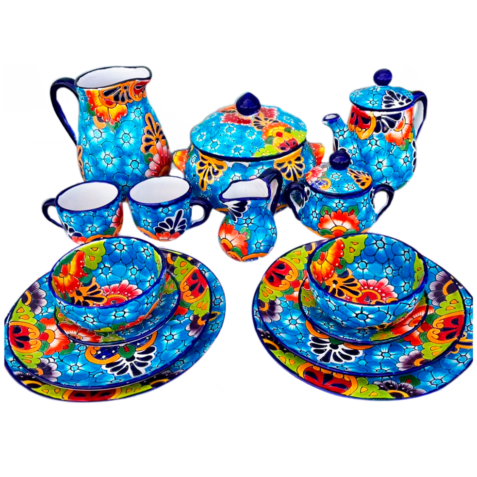 Baby blue flower bowl