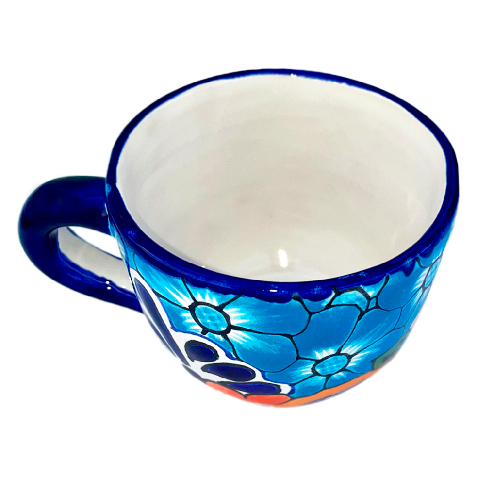 Baby blue flower coffee cups
