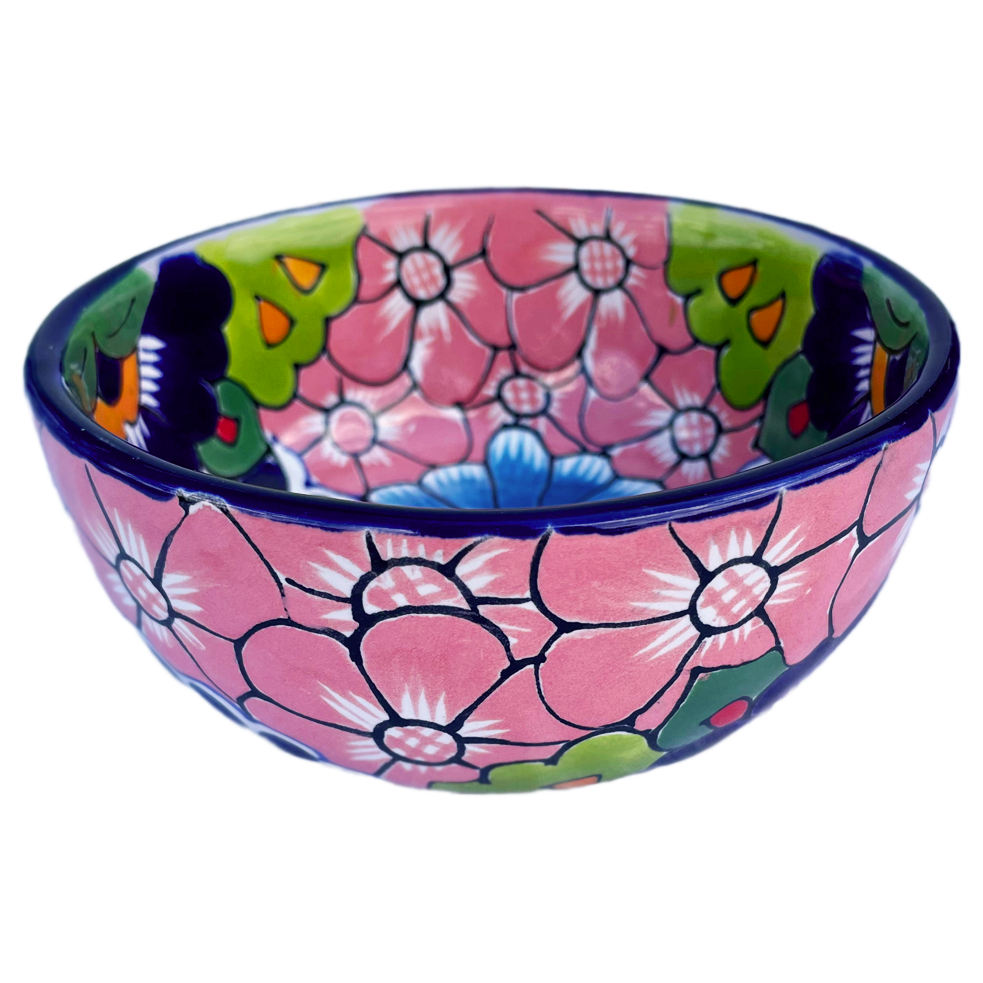 Pink flowered bowl