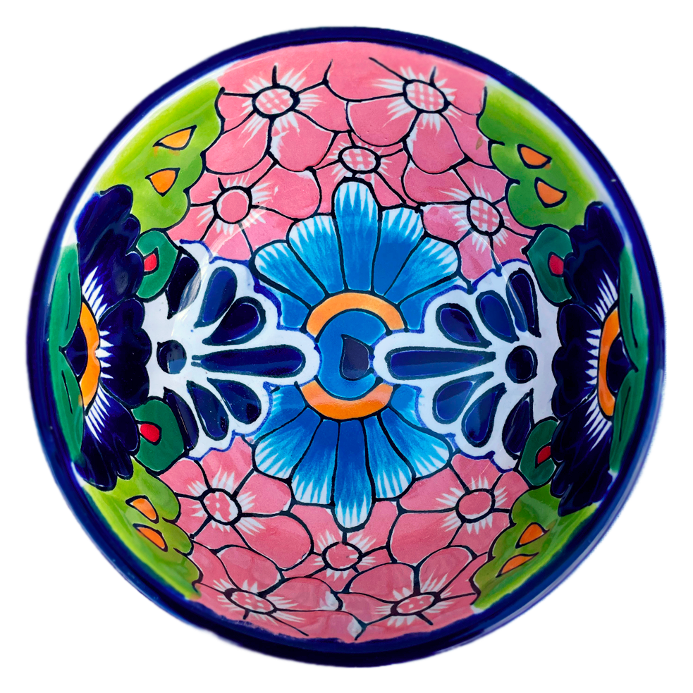 Pink flowered bowl
