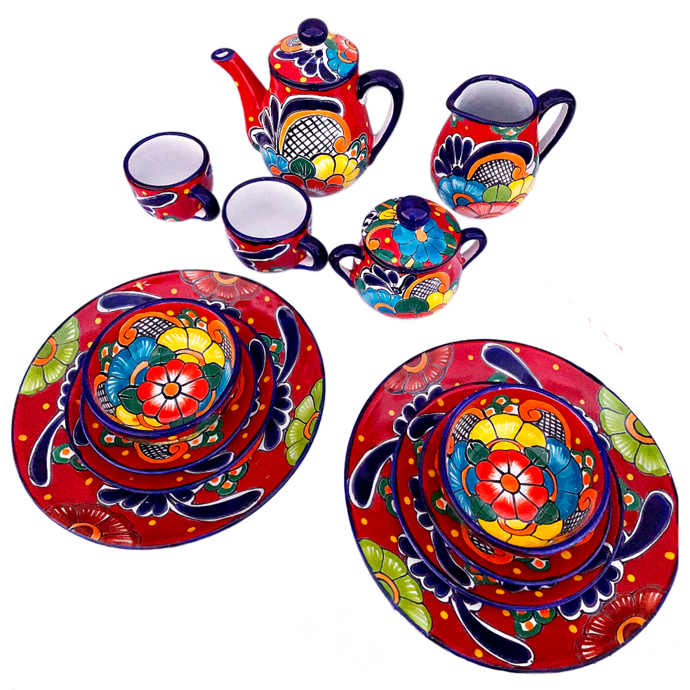 Red Fatima medium plate