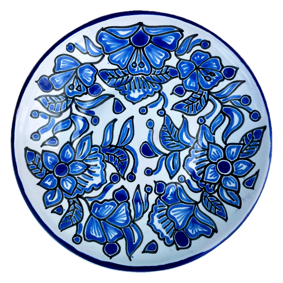 Blue and white small plate